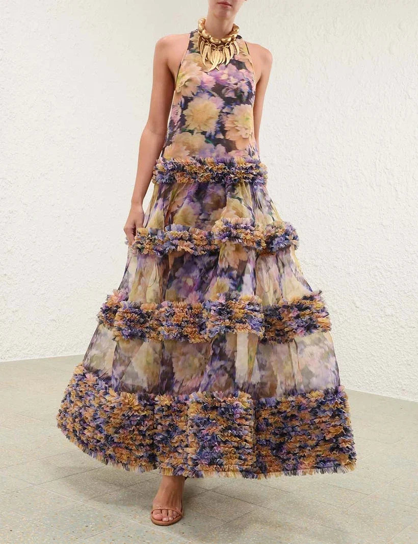 Luna Ruffle Maxi Dress