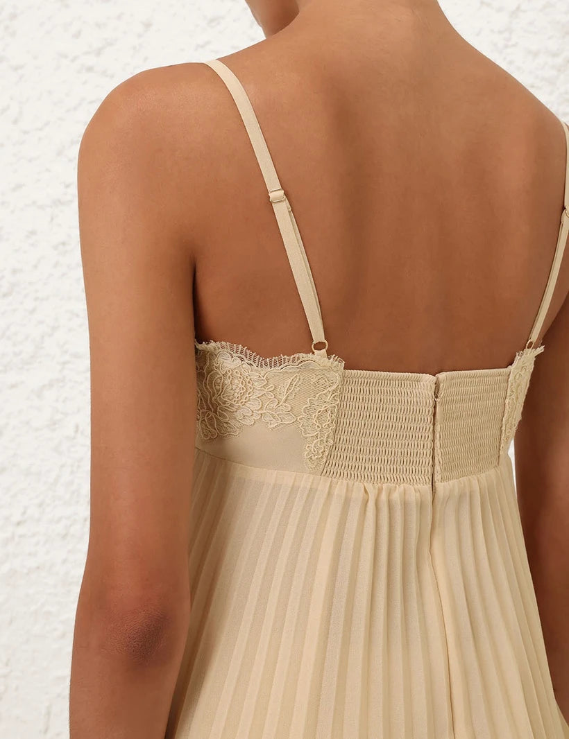 Pleated Lace Cami & Harem Pants Set