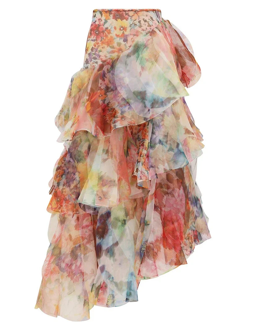Luna Fanned Camisole & Fanned Maxi Skirt Set