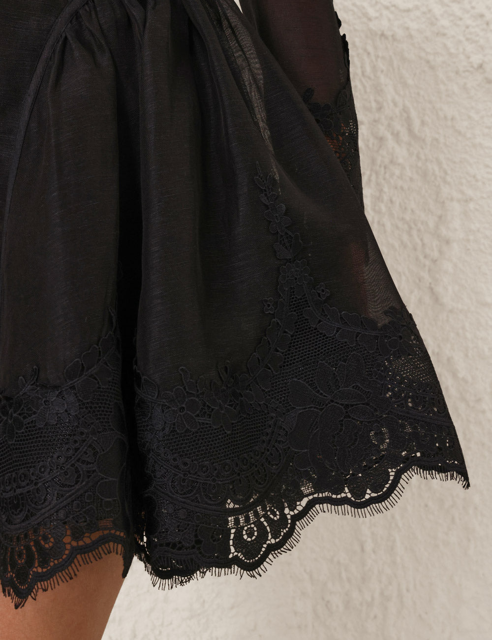 Hypnotic Lace Trim Mini Dress