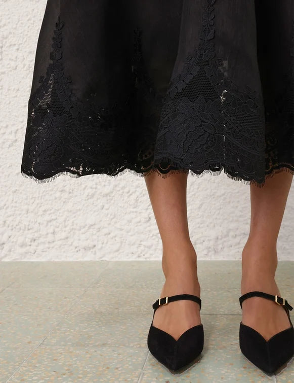 Hypnotic Lace Trim Gown