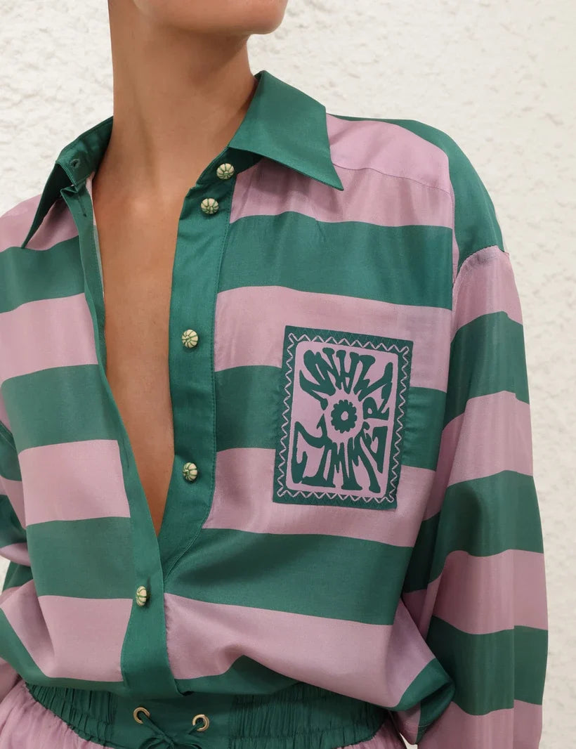 Indra Stripe Relaxed Shirt & Relaxed Short Set