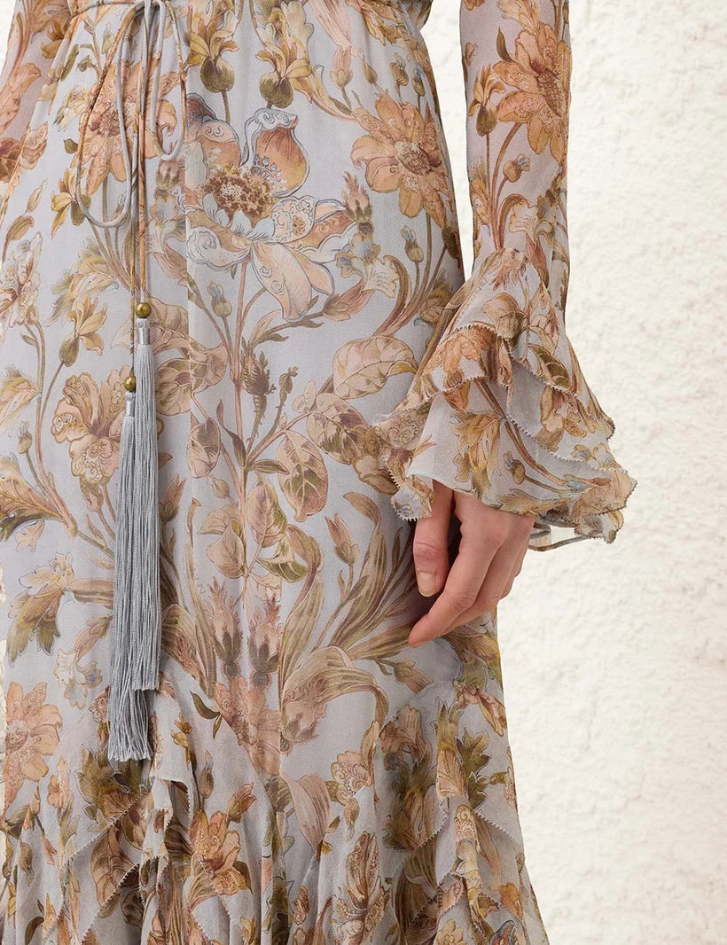 Ascent Cascading Midi Dress