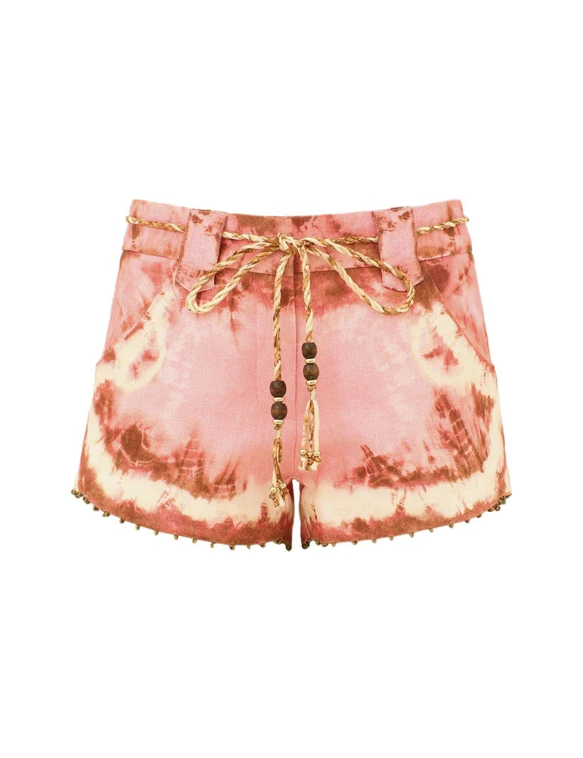 Sundance Tie Neck Blouse & Short Set