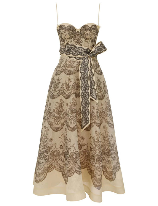 Clash Bustier Midi Dress