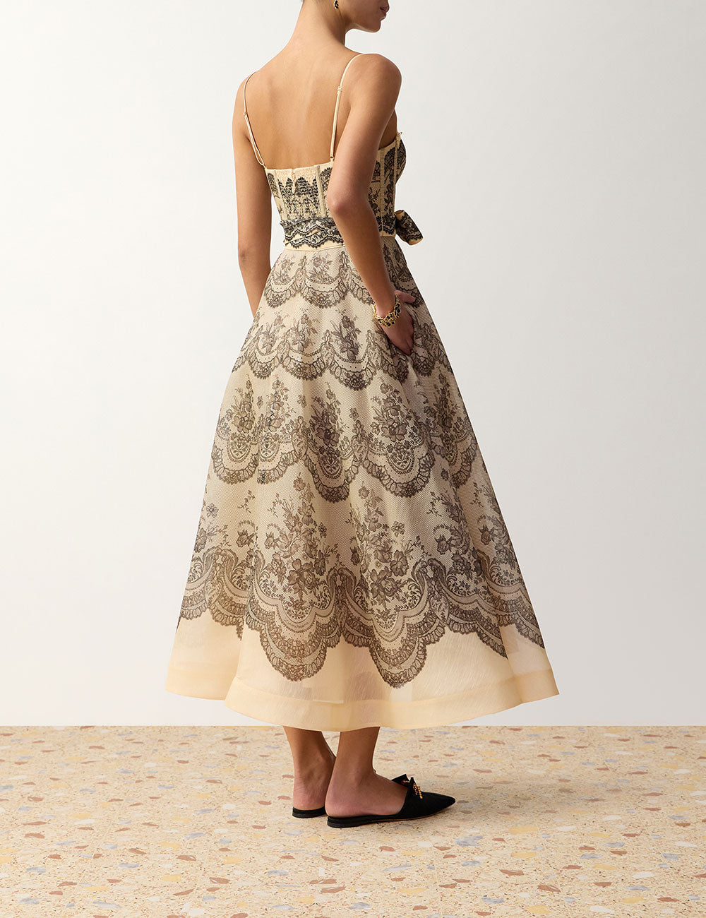 Clash Bustier Midi Dress