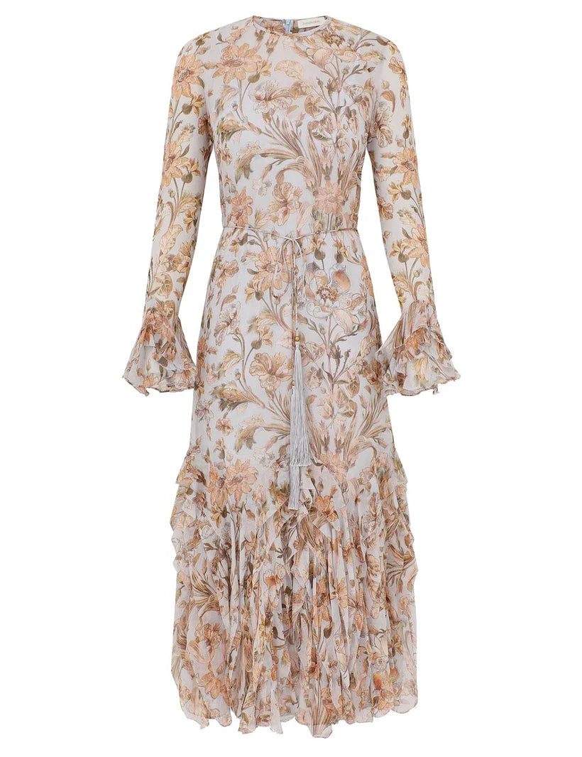 Ascent Cascading Midi Dress