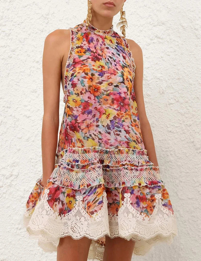 Luna Shirred Lantern Dress