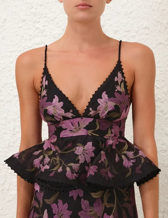 Dawning Ruffle Slip Dress