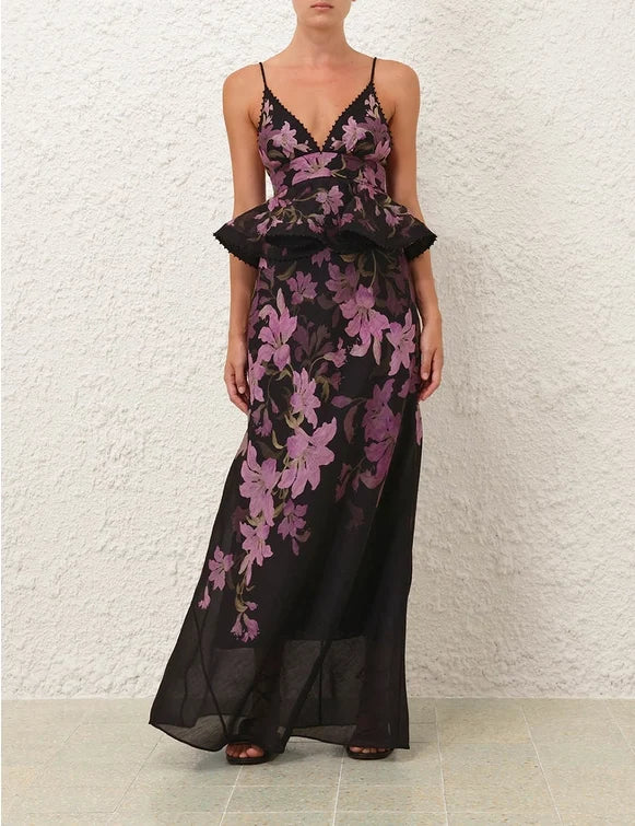 Dawning Ruffle Slip Dress