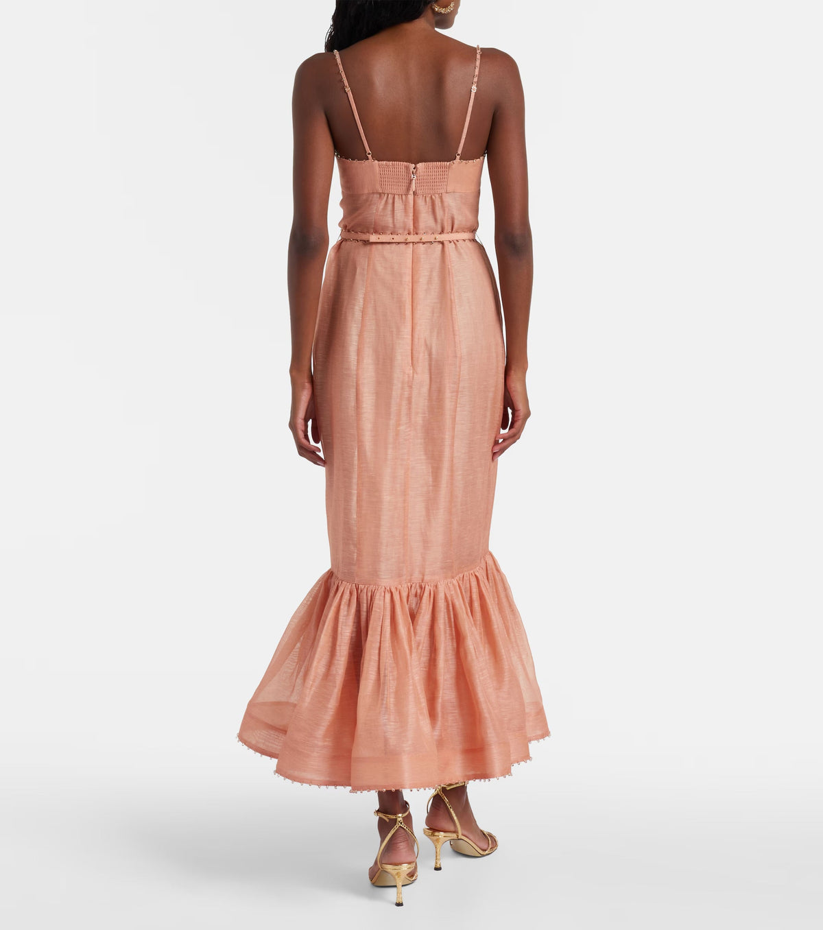 Hypnotic Embellished Linen & Silk Gown