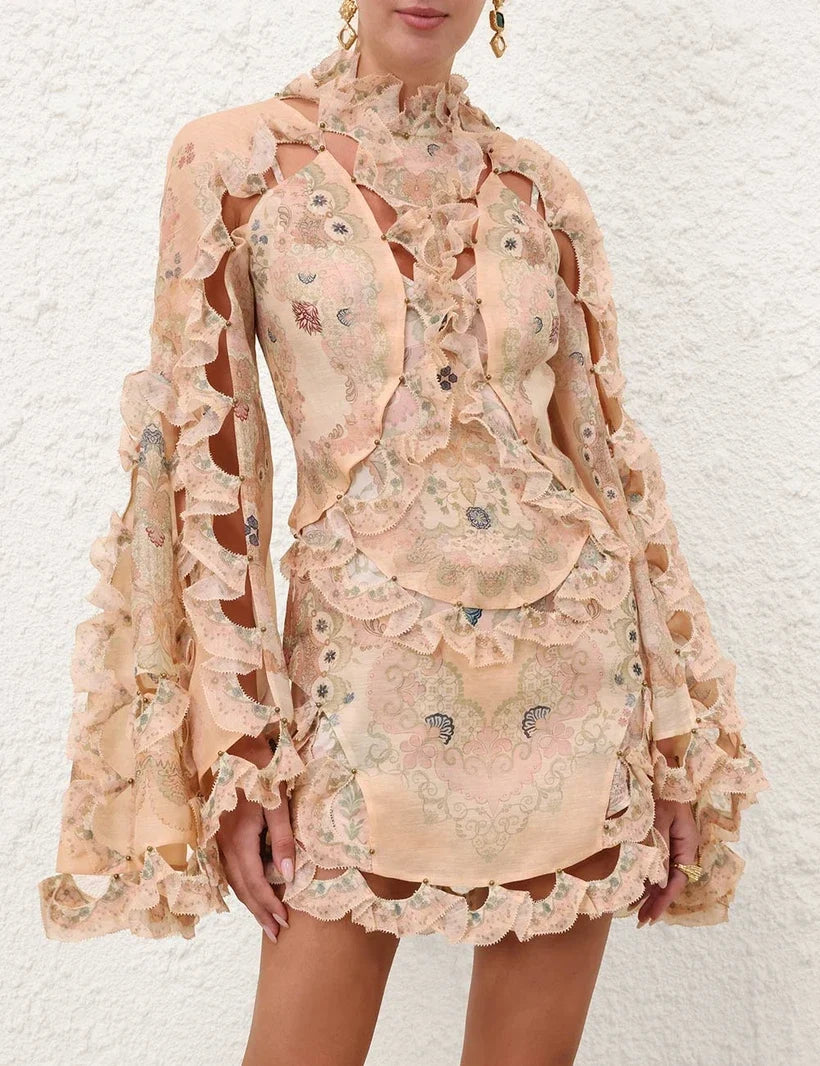 Rebellion Scallop Mini Dress