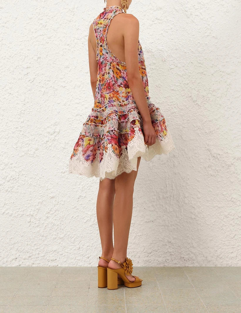 Luna Shirred Lantern Dress