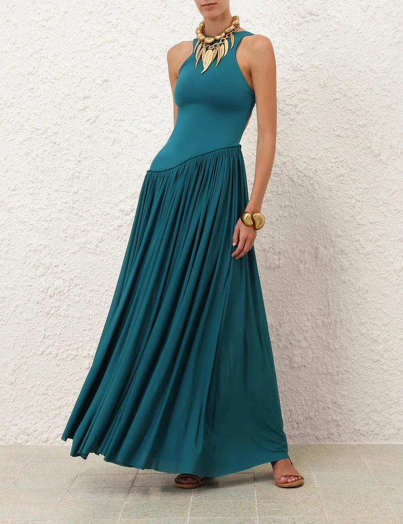Luna Asymmetric Jersey Dress