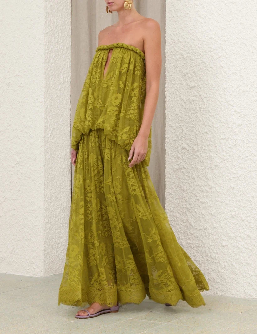 Luna Lace Bandeau Gown