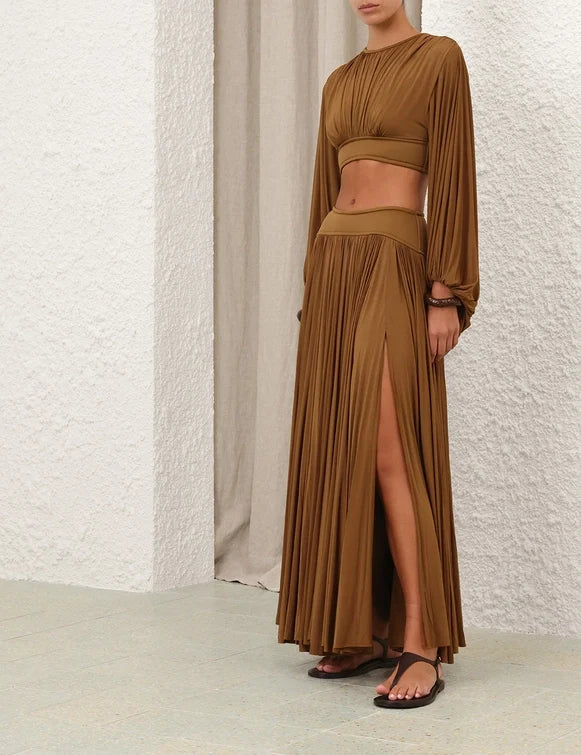 Illuminate Batwing Bodice & Gathered Maxi Skirt Set