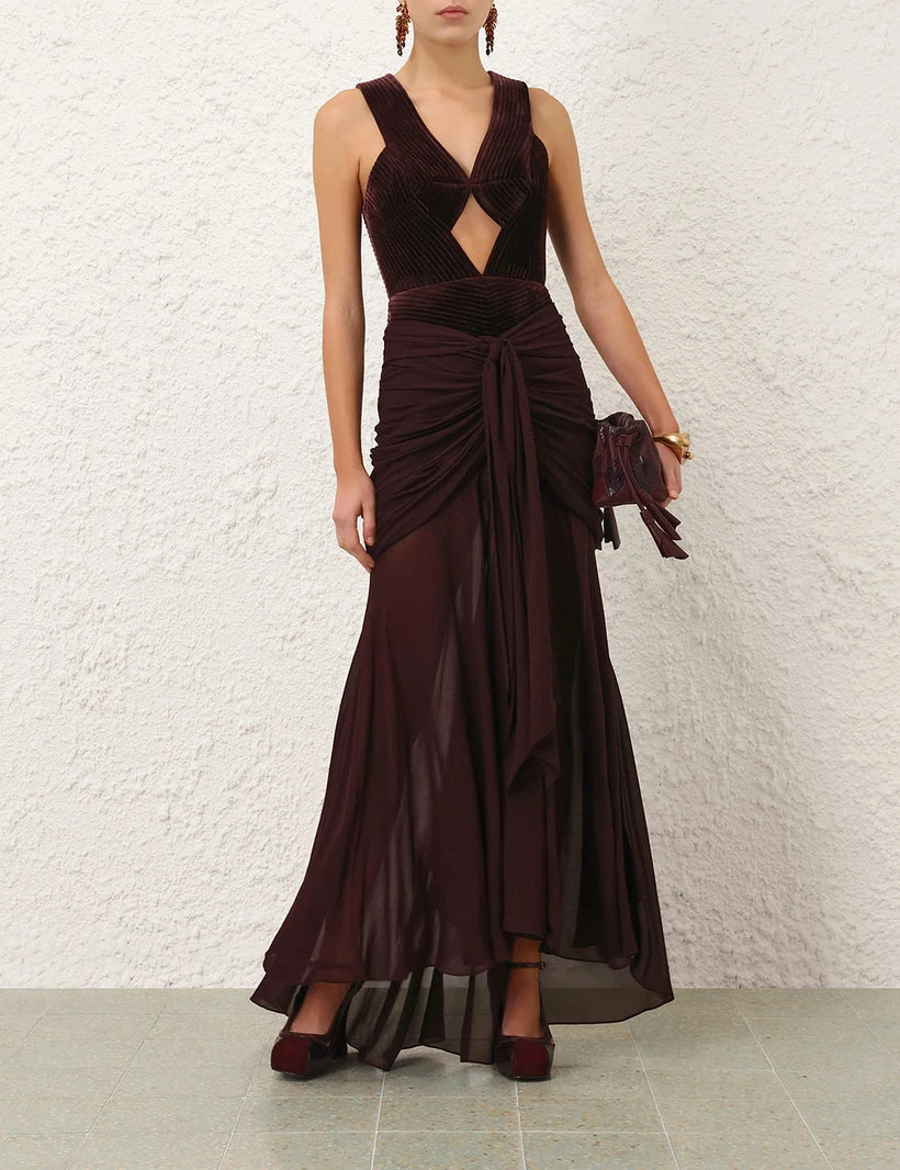 Valiant Draped Slinky Gown