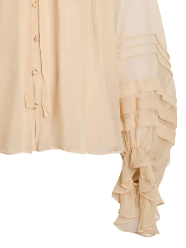 Rebellion Pleated Silk Blouse
