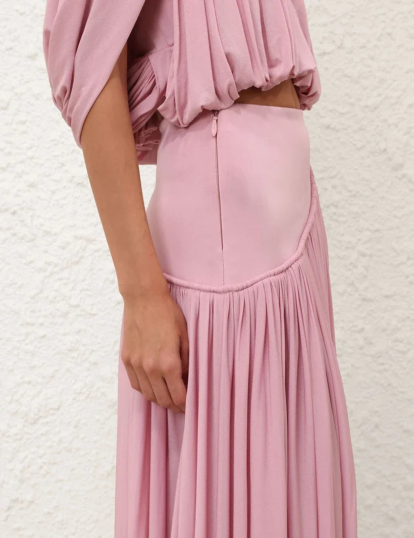 Alchemy Caped Blouse & Asymmetric Skirt Set