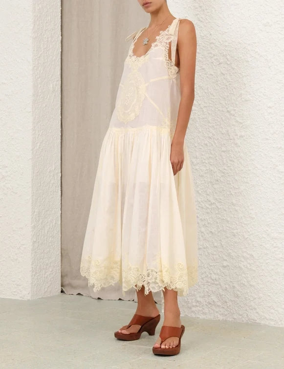 Cascadian Lace Midi Dress