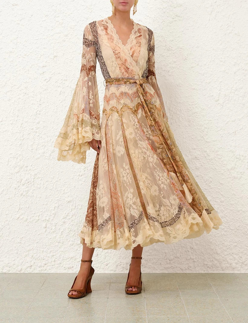 Valiant Panelled Wrap Dress