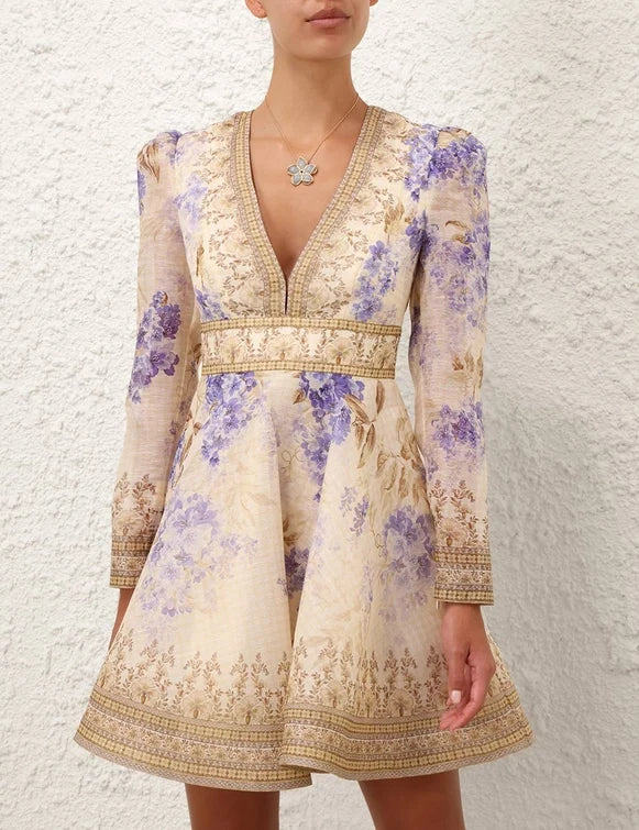 Dawning Plunge Mini Dress
