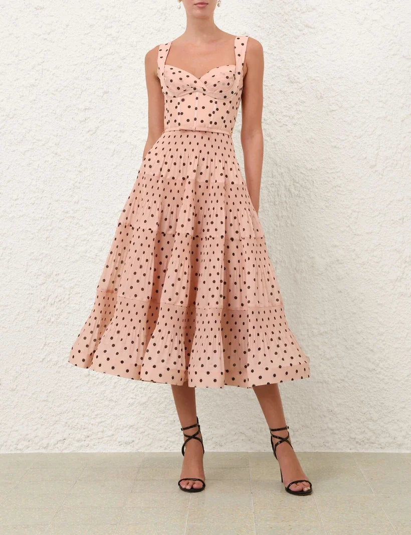 Pleated Draped Mini Dress