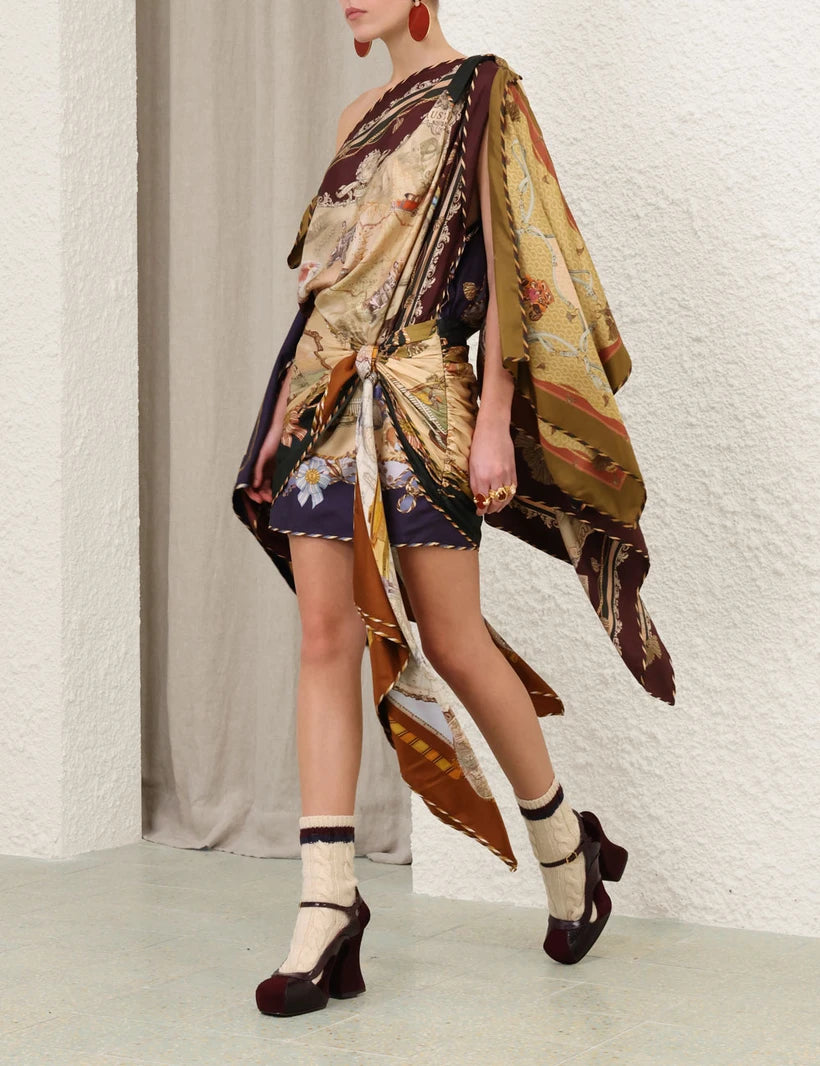 Valiant Draped Scarf Dress