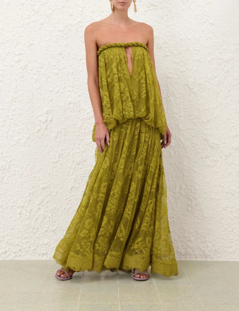 Luna Lace Bandeau Gown