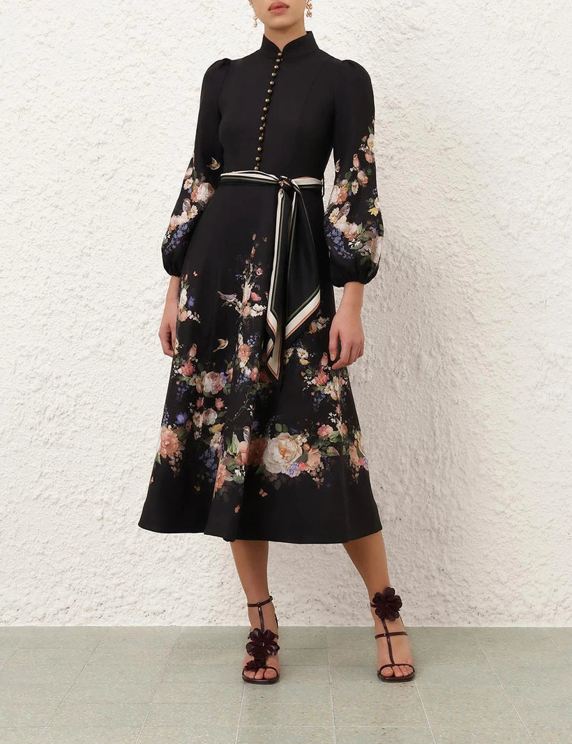 Valiant Button Midi Dress