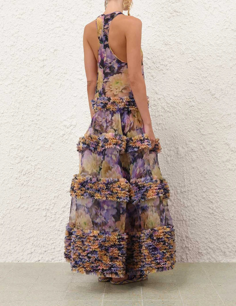 Luna Ruffle Maxi Dress