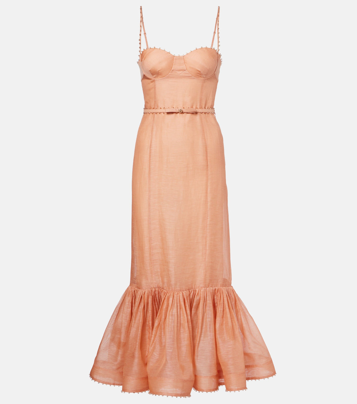 Hypnotic Embellished Linen & Silk Gown