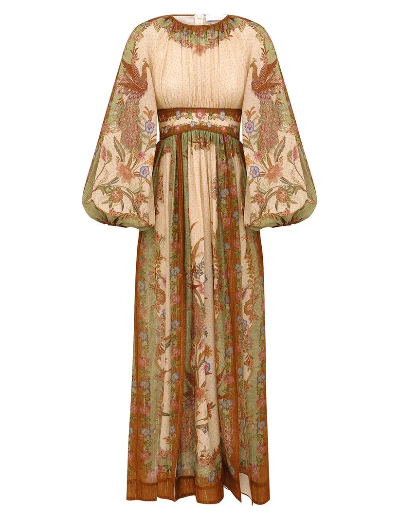 Indra Waisted Maxi Dress