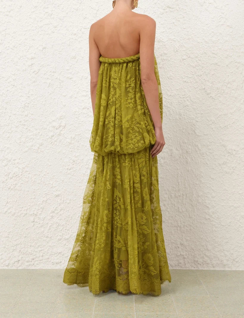 Luna Lace Bandeau Gown