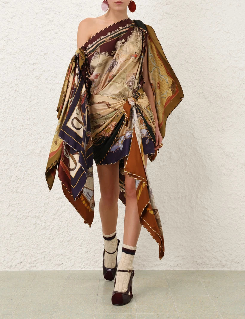 Valiant Draped Scarf Dress