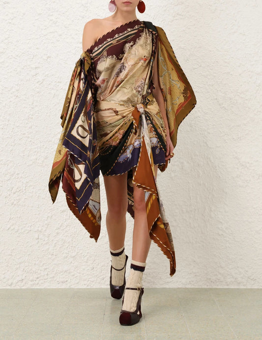Valiant Draped Scarf Dress