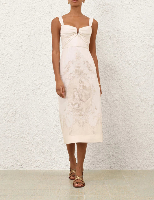 Drape Midi Dress