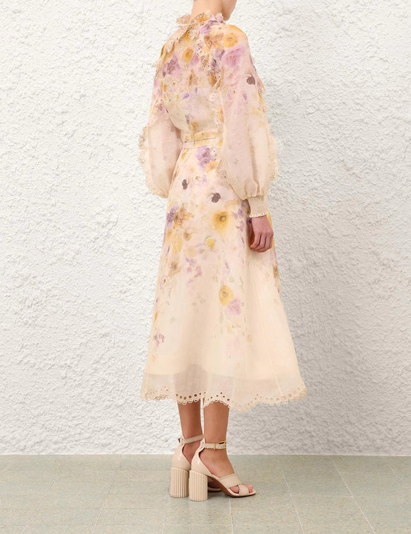 Memento Embroidered Blouse & Midi Skirt Set