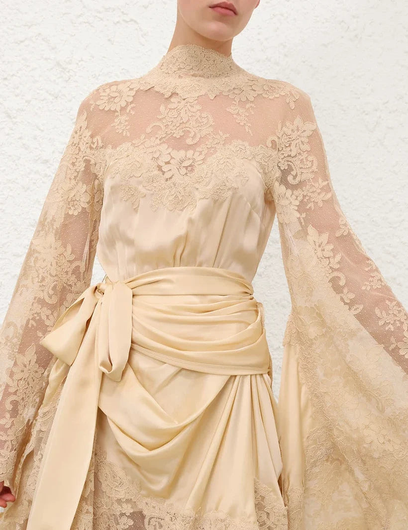 Hypnotic Satin Drape Dress