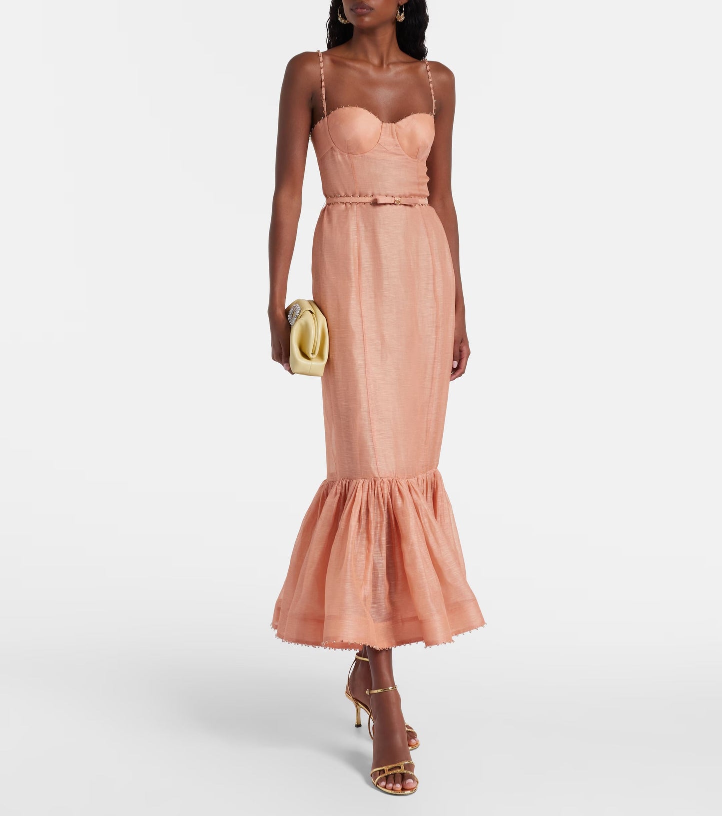Hypnotic Embellished Linen & Silk Gown