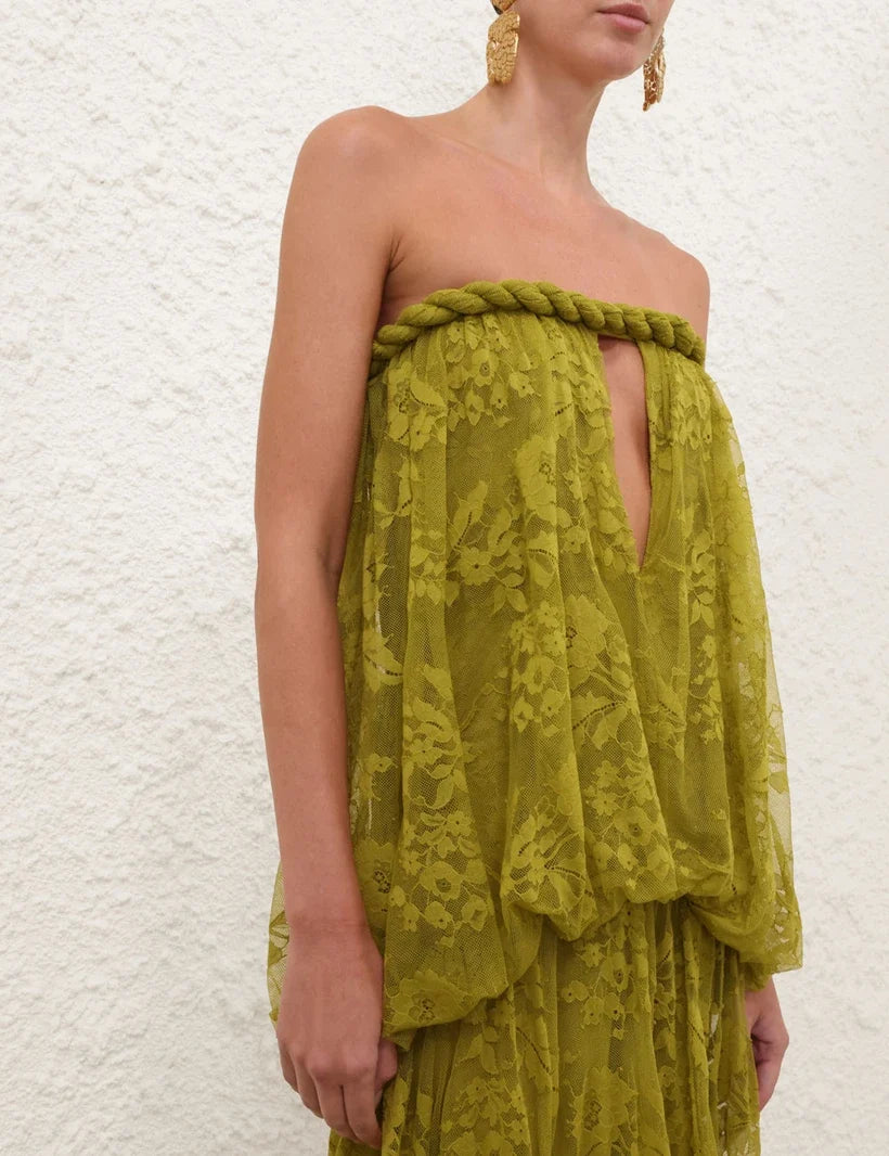 Luna Lace Bandeau Gown