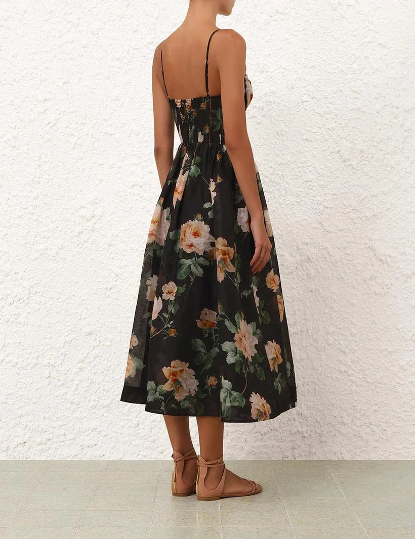 Luna Corset Midi Dress