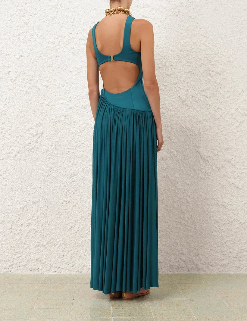 Luna Asymmetric Jersey Dress