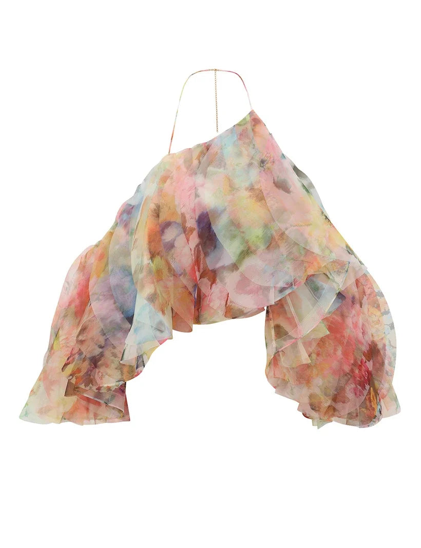Luna Fanned Camisole & Fanned Maxi Skirt Set