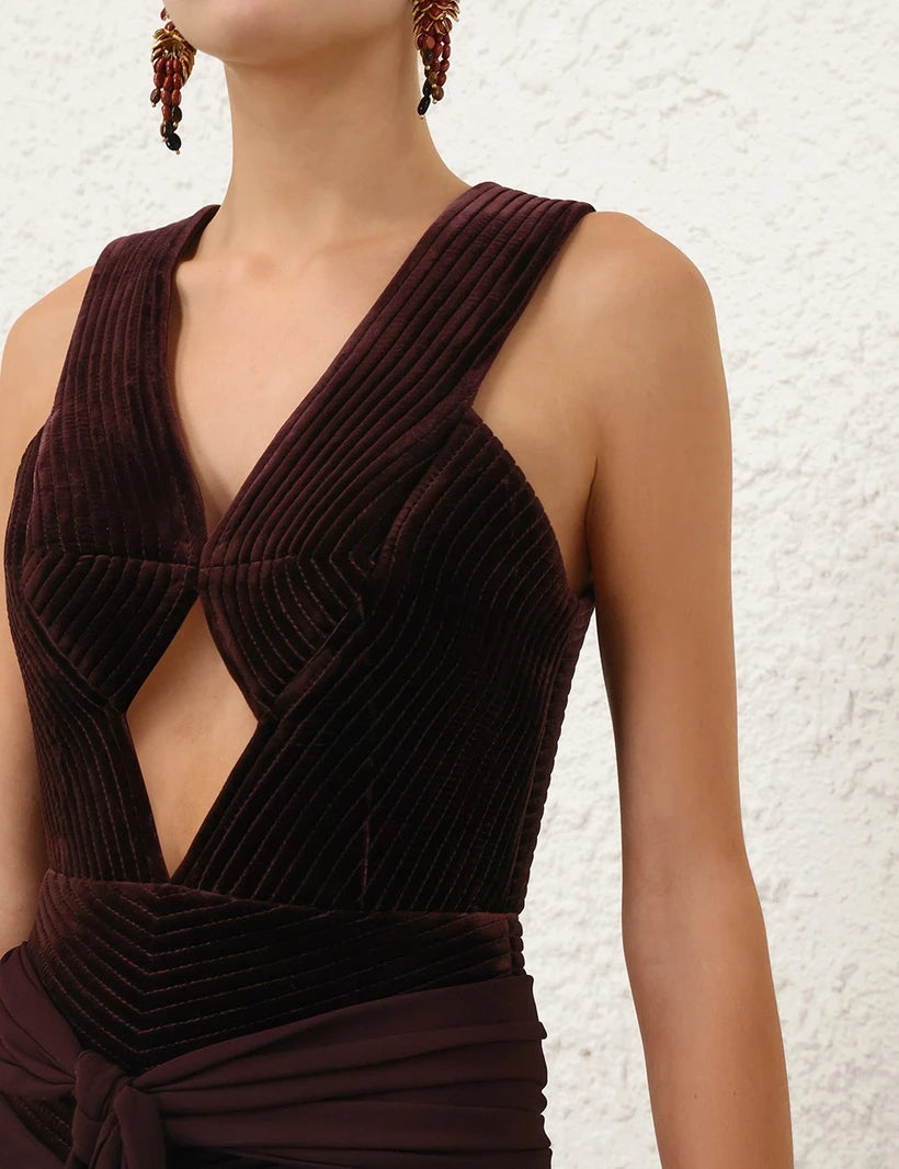 Valiant Draped Slinky Gown