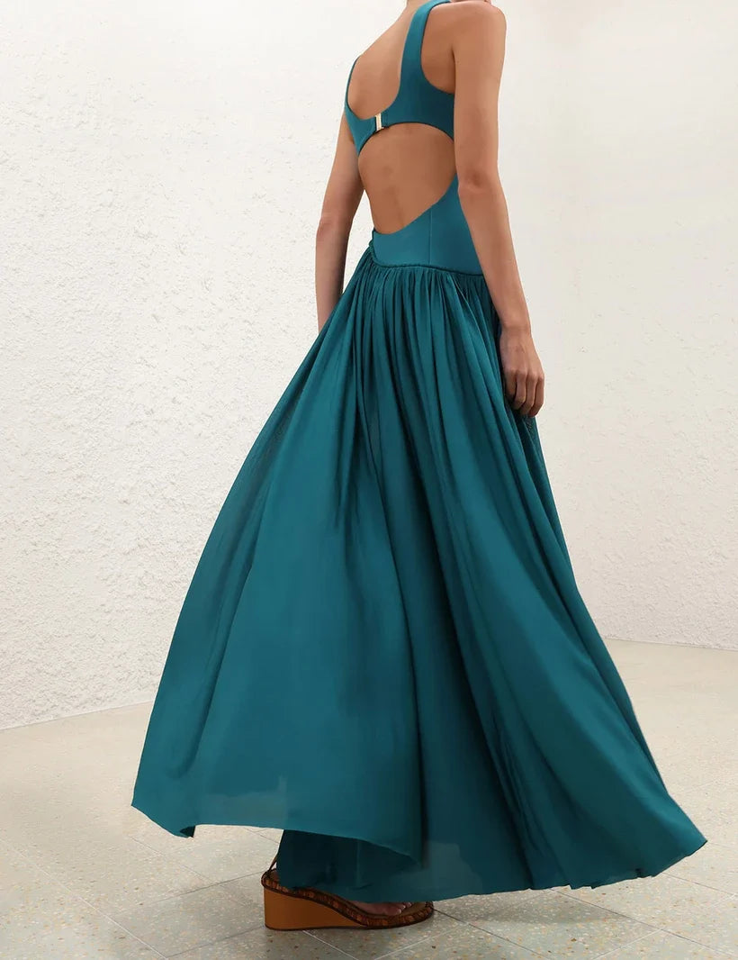 Luna Asymmetric Jersey Dress