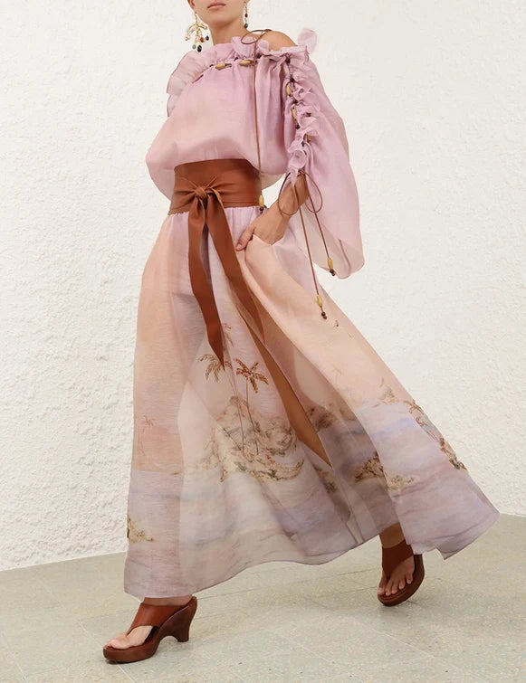 Dawning Ruffle Maxi Dress