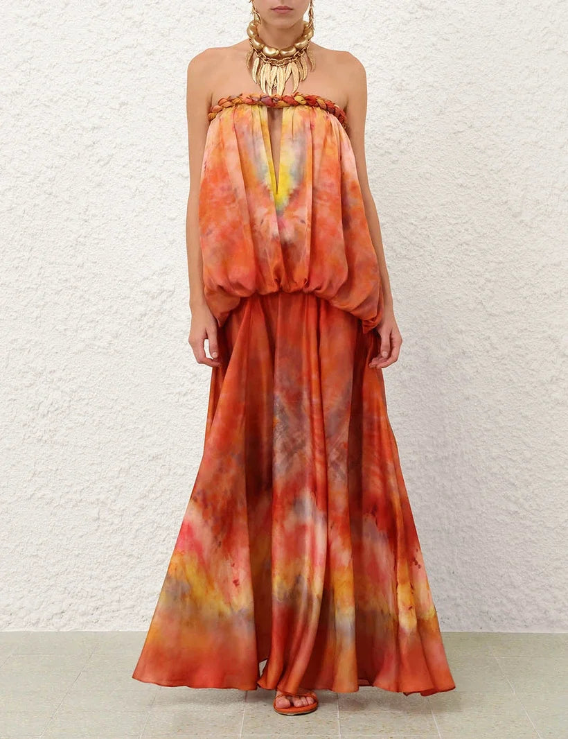 Luna Twist Bandeau Gown