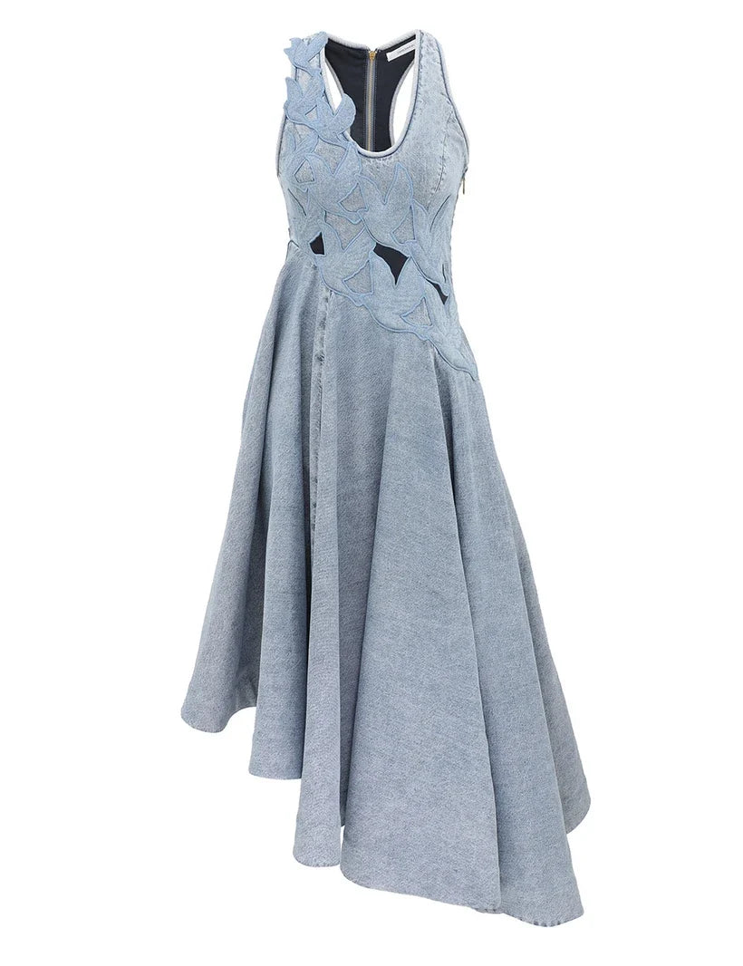 Alchemy Denim Applique Dress