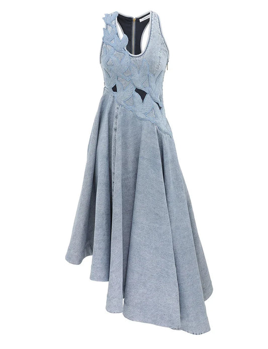 Alchemy Denim Applique Dress
